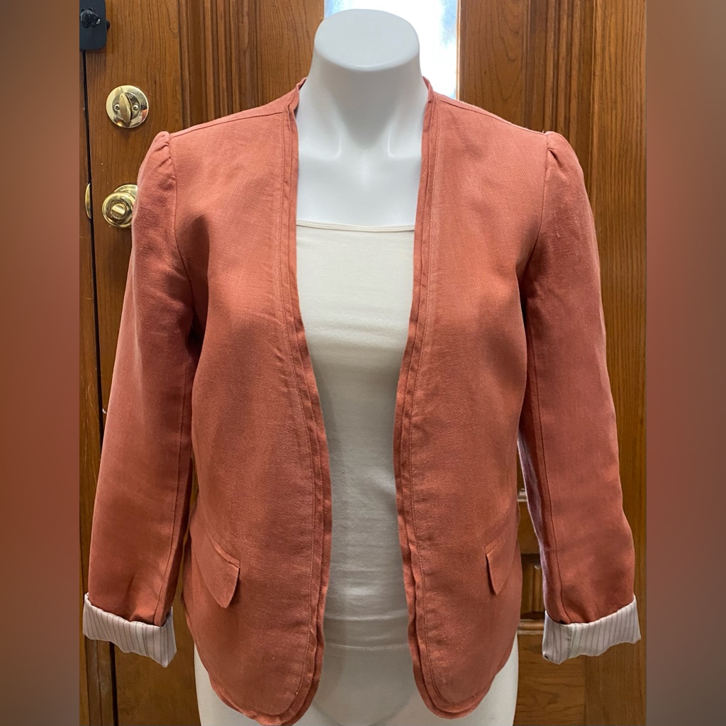Loft Rust Color Blazer Tailored Suit Jacket